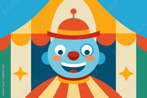 circus clown vector illustration