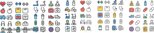 Health and Fitness Icon Collection 2.