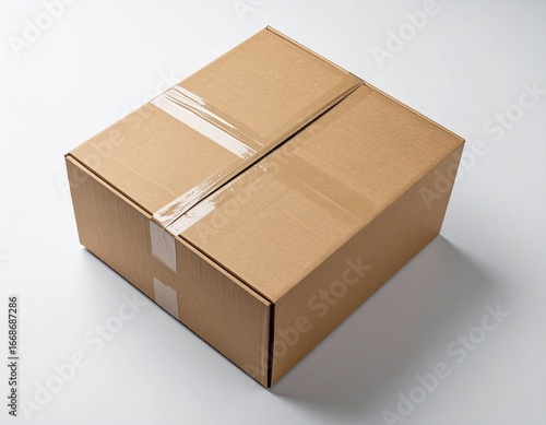 cardboard box isolated on white
