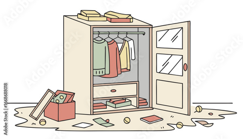 Dirty and clean kitchenware. Dishes before and after washing, cleaning. Heap of messy plates, cups, utensils in sink to wash. Kitchen washstand with tableware and empty. Flat vector illustrations