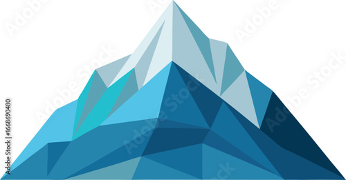 Low poly mountain vector illustration scalable graphic design nature outdoors adventure