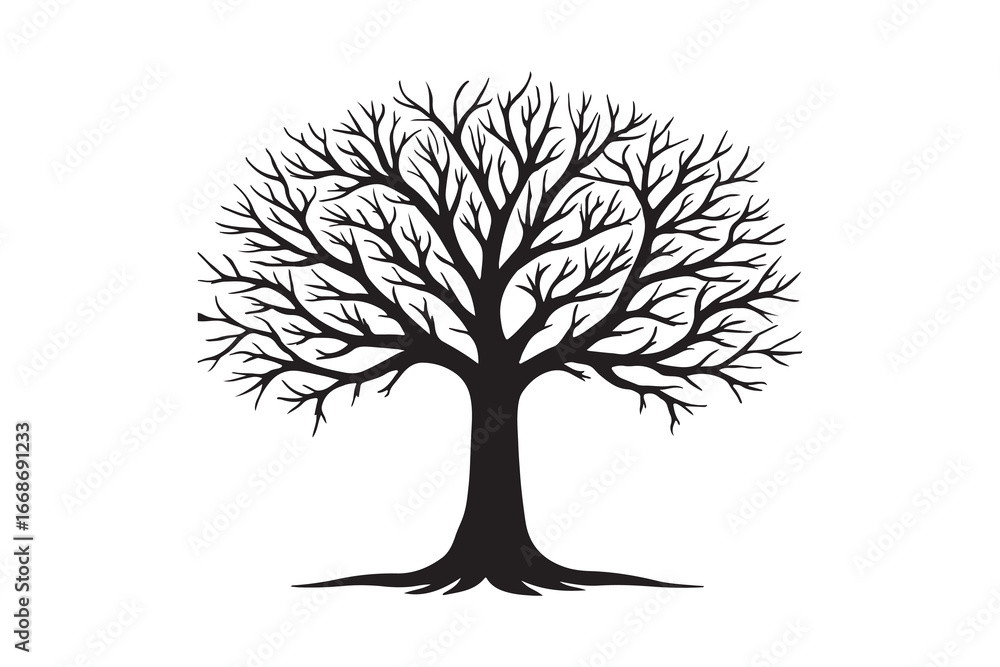 Obraz premium Spooky Tree Silhouettes. Nature Art for Halloween Wallpaper.