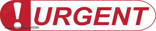 Wallpaper Mural Urgent Label Vector with Red Warning Sign Torontodigital.ca
