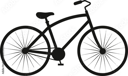 Vintage bicycle silhouette vector graphic scalable illustration transportation element