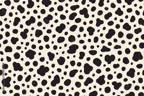 Seamless Beige and black cow print pattern seamless design