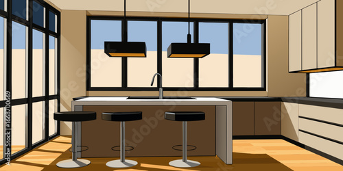 interior of a modern kitchen