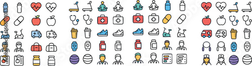 Health and Wellness Icons Set 7.