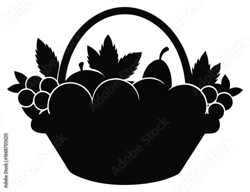 A full basket of fresh fruit healthy harvest natural food