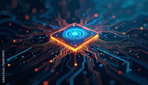 futuristic technology, AI graphics, digital brain, artificial intelligence design, cyber world, glowing butterfly illustration, neon technology, virtual reality, sci-fi background, glowing circuit des