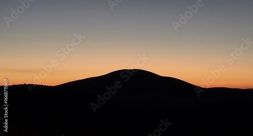 Wallpaper Mural Hill Silhouette at Early Twilight with Dark Edges Torontodigital.ca