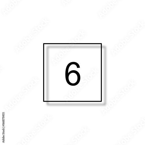 Free Download Number 6 in black circle isolated on white background  - GFXLoad