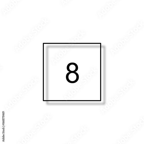 Free Download Number 8 in black circle isolated on white background  - GFXLoad