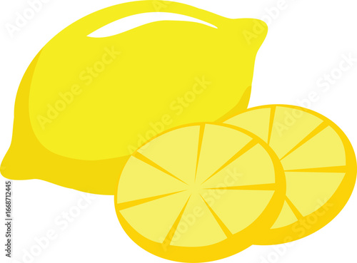 Lemon and Slices A Bright and Citrusy Illustration