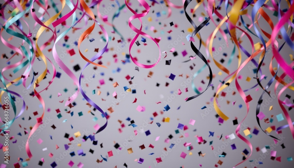 Fototapeta premium The image shows a vibrant, celebratory scene with several colorful elements