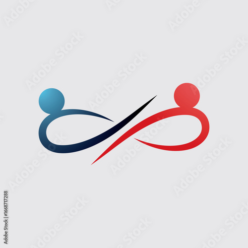  Infinity people Community, network and social icon design