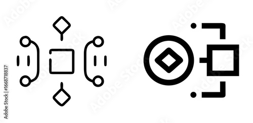 Tokenization Icon for Blockchain, Data Security, Digital Assets and Finance