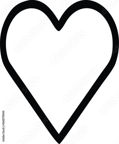 Simple black heart outline graphic symbol love romance affection emotion connection sweetheart valentine dating relationship care