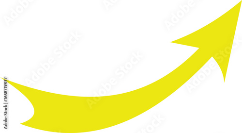 vector illustration of a yellow arrow