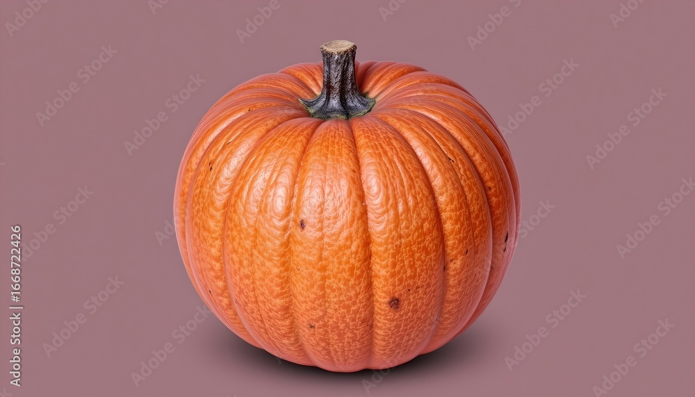 The image shows a round object against a background of light plum. The object features vertical ridges going from top to bottom The image shows a round object against a background of light plum. The object features vertical ridges going from top to bottom