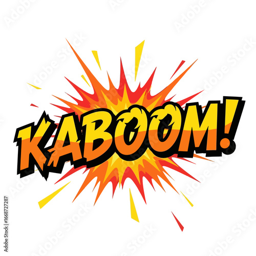 Comic Book Style "Kaboom!" Explosion Graphic