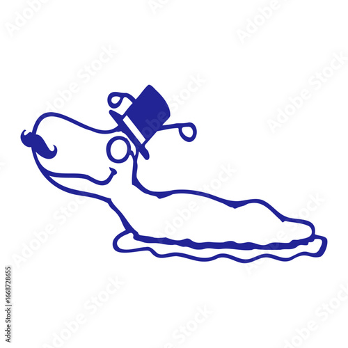 Mr Snail Sir Top Hat Monocle Rich and wealthy Cool