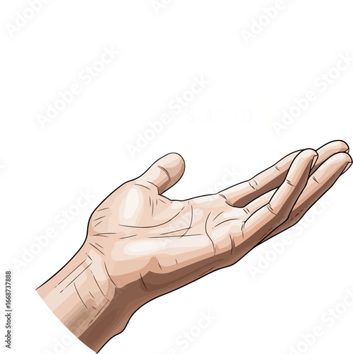 Solution Unveiled - Hand Revealing Opportunity Vector Illustration