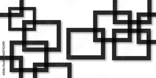 Abstract black lines on white background. luxury white geometric random lines with pattern. Modern white transparent material in triangle and squares shapes. abstract background vector illustration.