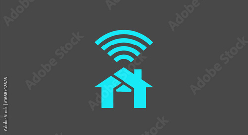 Smart Home Wifi Connection Icon.