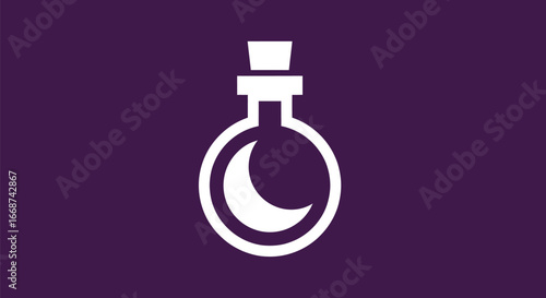 Crescent Moon in Alchemy Vial.