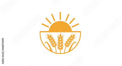 Sunlit Wheat Stalks in a Bowl.