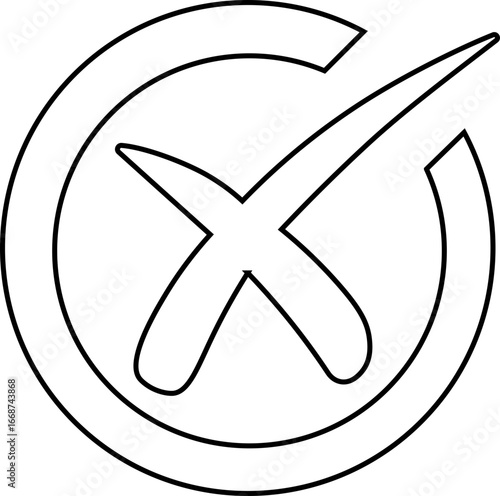 Cross mark icon button. wrong buttons and no checkmark icons , refusal icon. Vector illustration