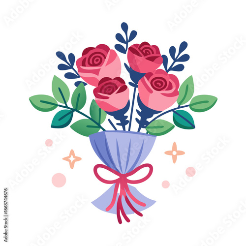 Wallpaper Mural Beautiful romantic flower composition with roses, leaves, and floral bouquets icon
 Torontodigital.ca