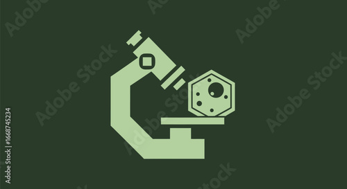 Microscope Analyzing Cell Sample: Scientific Research.