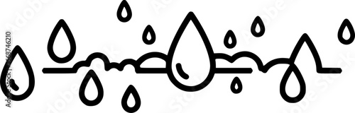 Condensation outline icon vector
