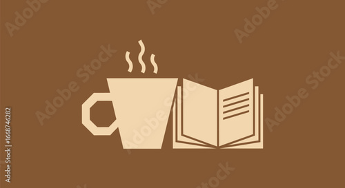 Coffee and Book: A Moment of Leisure and Literary Escape.