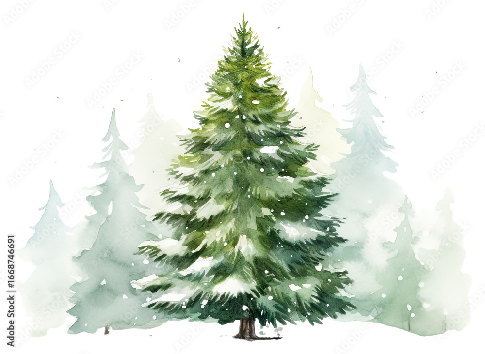 Obraz premium PNG Christmas tree plant snow.