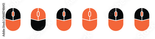 Vibrant computer mouse icons bring a modern tech feel to your designs, perfect for UI and UX projects, with a clean and eye-catching aesthetic that enhances any digital interface