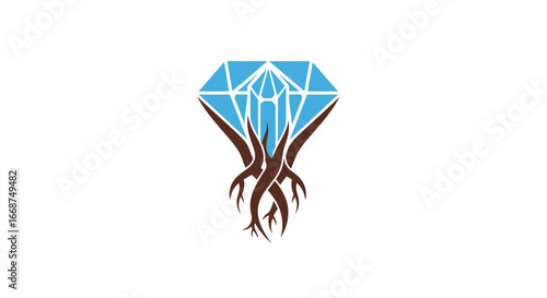 Diamond Roots Symbolizing Growth and Value.