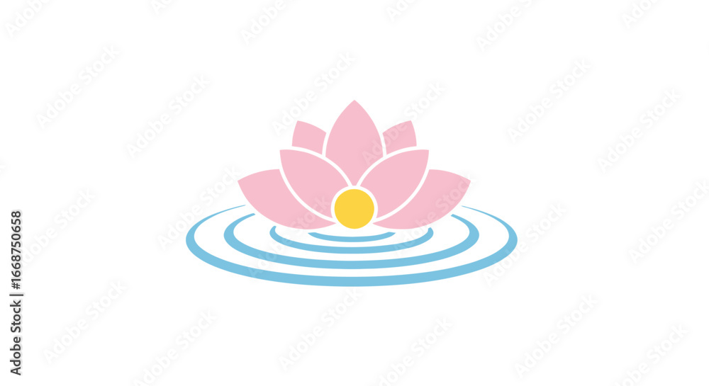 Fototapeta premium Pink Lotus Flower on Water.