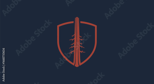 Industrial Power Line Tower Emblem.