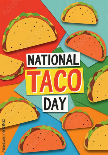 National taco day celebration design for festive promotions and themed events