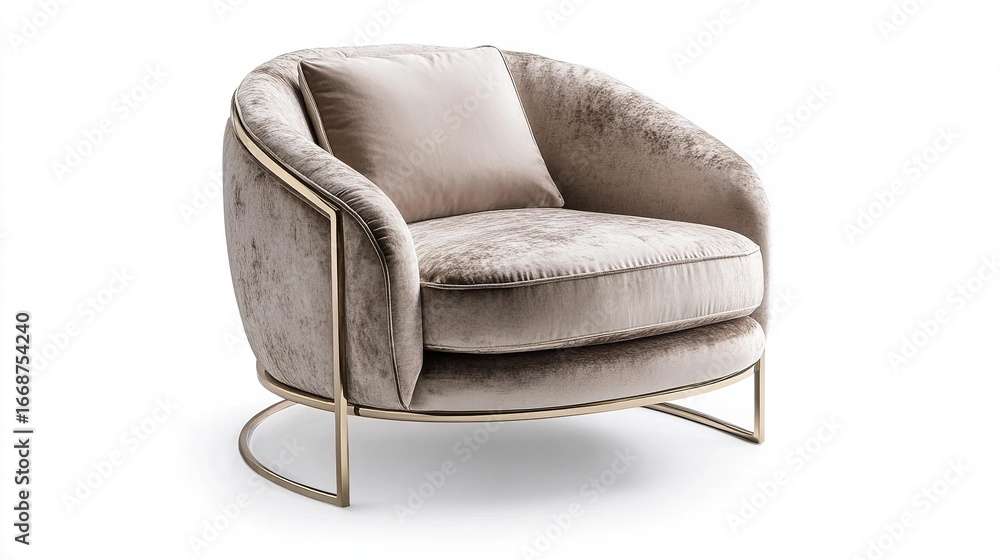 Naklejka premium Luxurious chair on white background