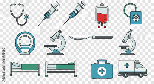 vector set of medical icons