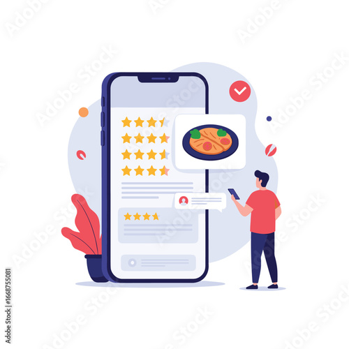 Customer reviews for a food delivery application showing user feedback and ratings