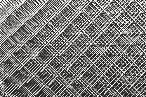 Grunge and Distressed Overlay, Abstract Geometric Texture Background, Monochrome Urban Decay Pattern