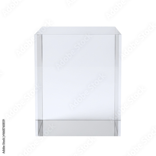 Fototapeta Clear acrylic cube for a transparent product display