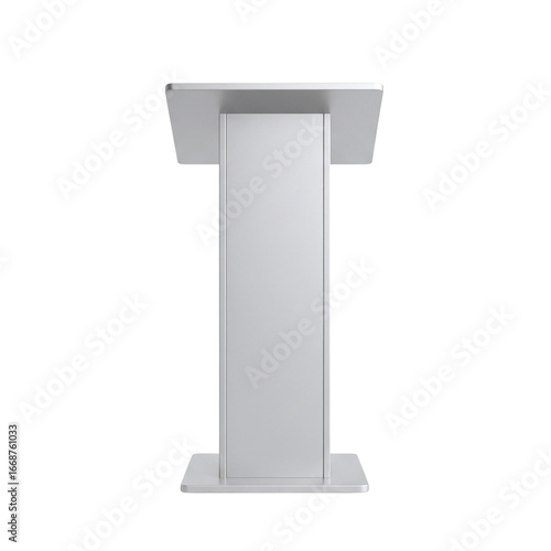 Modern silver lectern for a conference or presentation