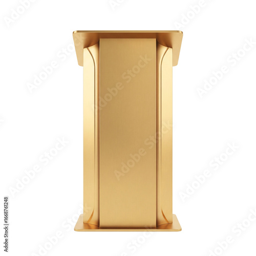 Fotografie Elegant gold lectern for an award ceremony presentation