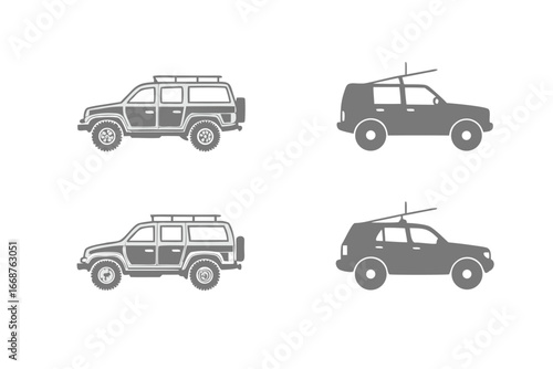 SUV Collection for Adventure: A comprehensive collection of sport utility vehicles showcases rugged design, capturing the essence of off-road capabilities, perfect for adventurous journeys.