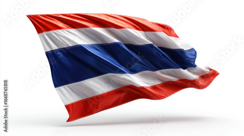 Free Download Thailand Flag Waving, Isolated on White Background - GFXLoad